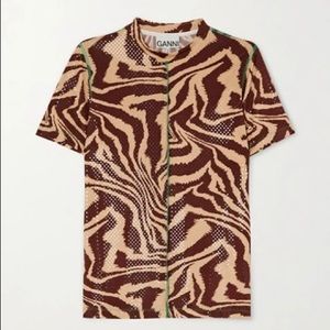 Ganni shiny zebra t shirt!